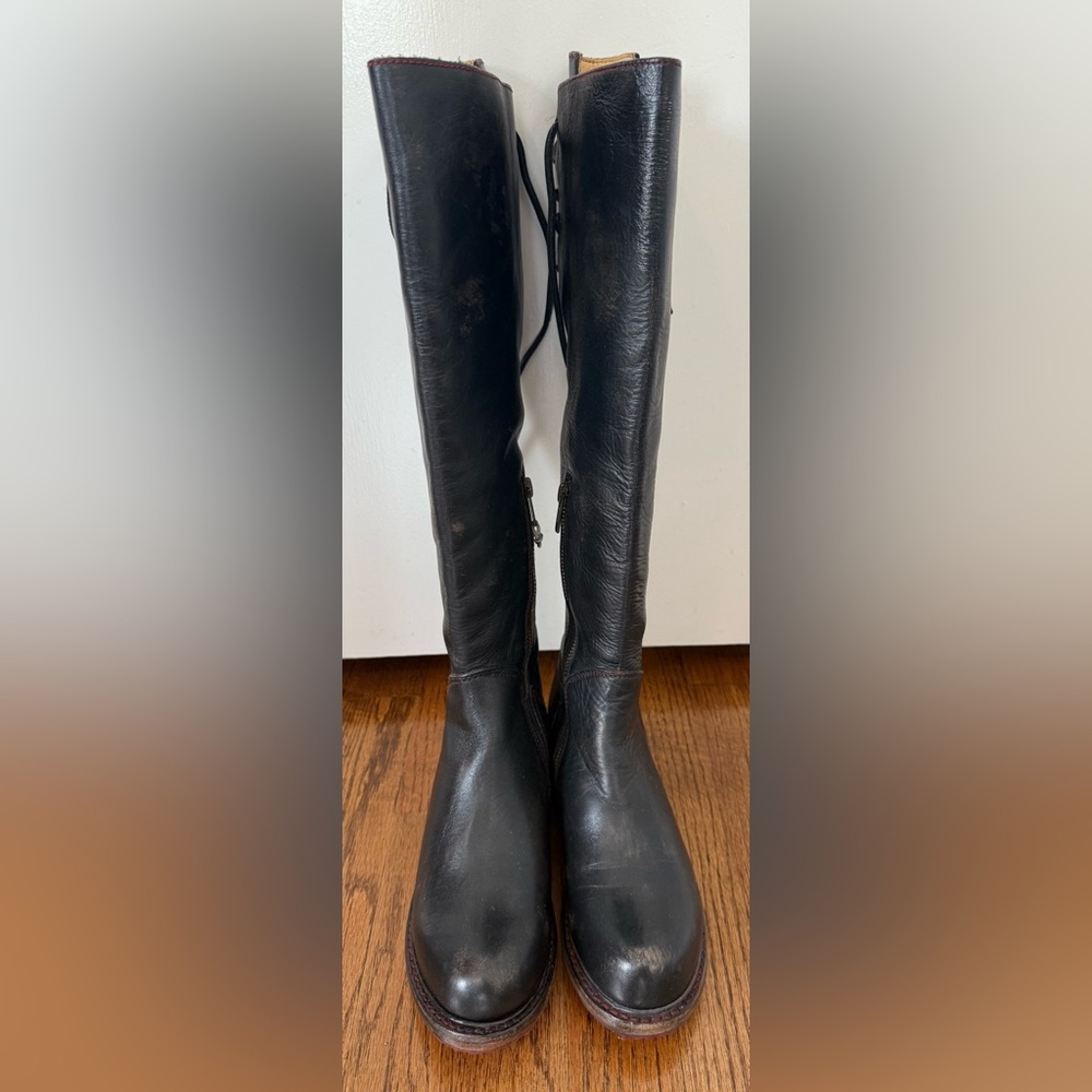 BED|STU Black Leather Manchester Boots